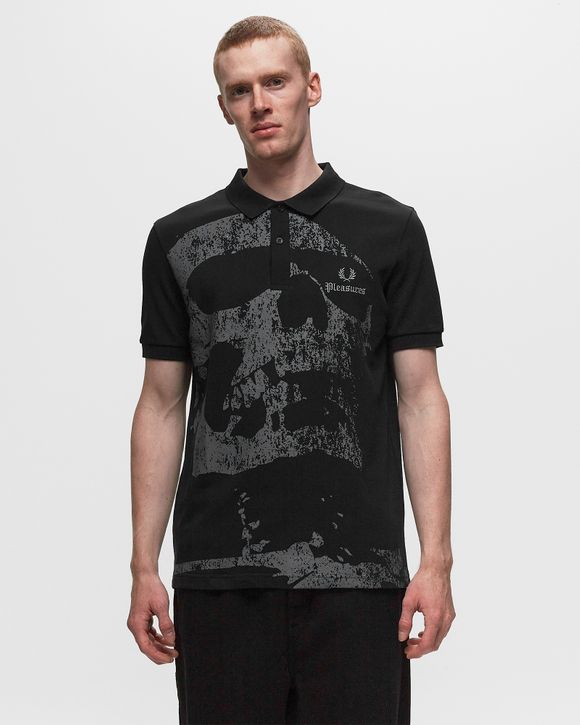 Fred Perry X Pleasures Skull Fred Perry Shirt Black - BLACK