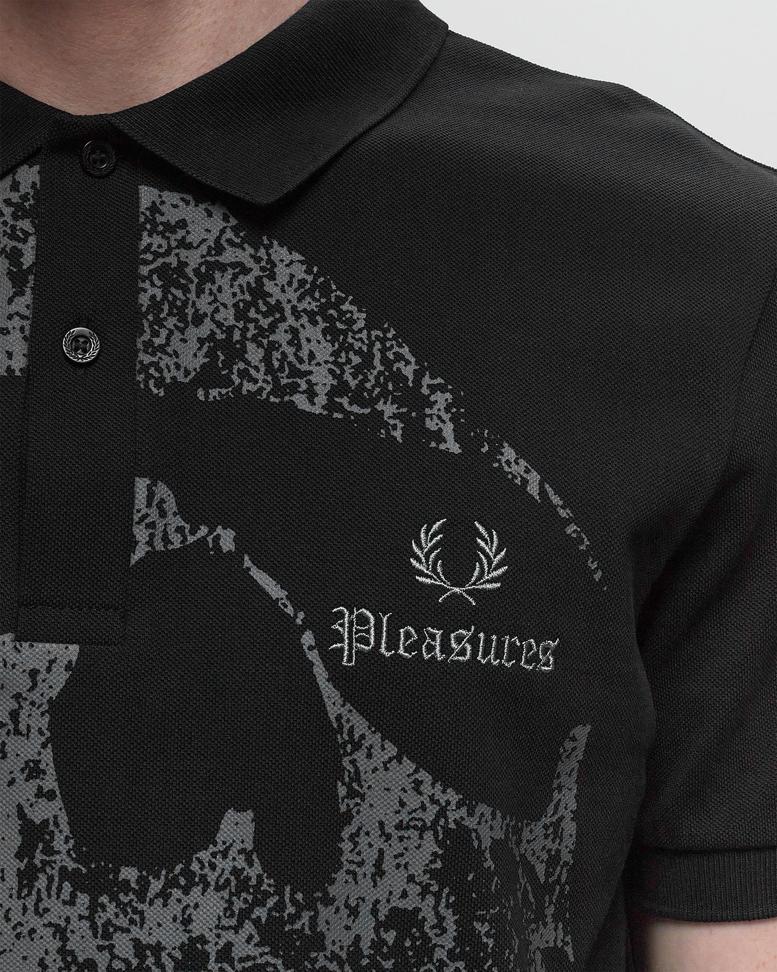 X Pleasures Skull Fred Perry Shirt
