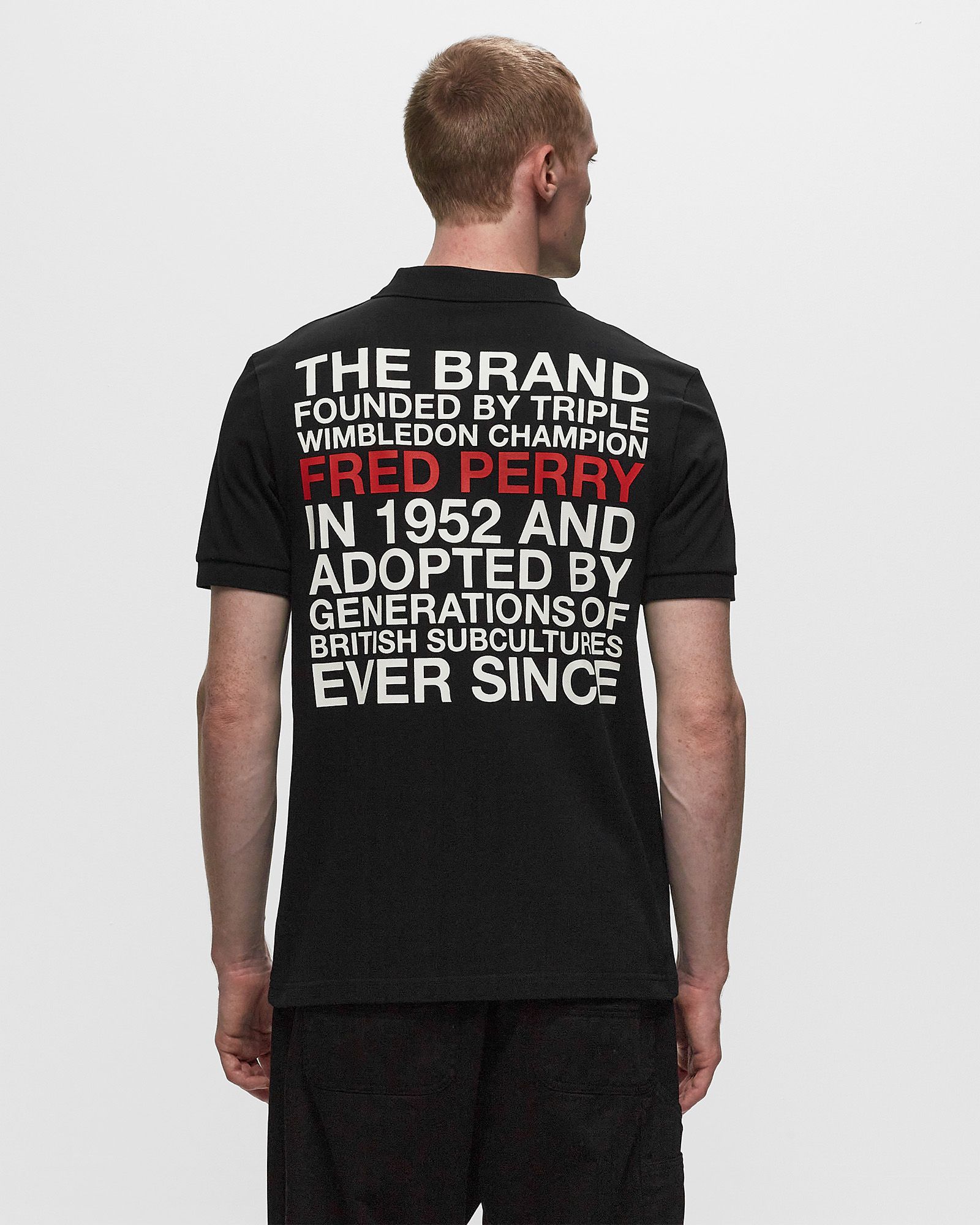 X Pleasures Logo Fred Perry Shirt