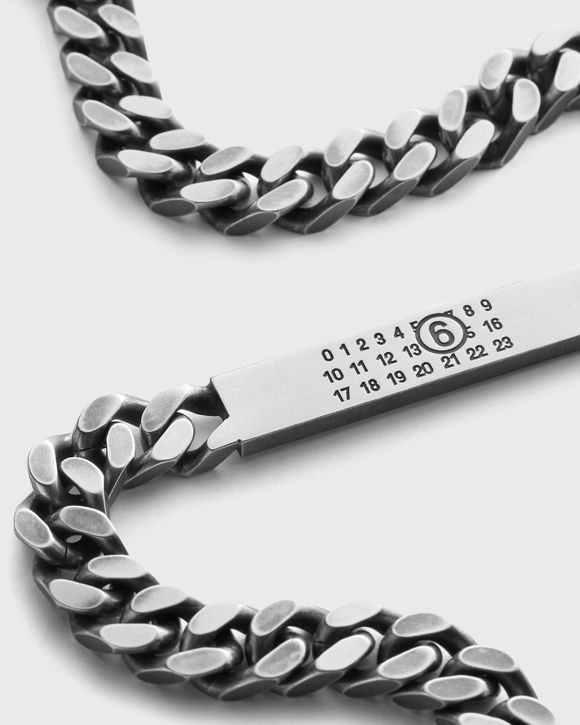 国内発送/MM6 MaisonMargiela ロゴ チャーム ネックレス MM6 Maison Margiela ロゴ ネックレス | シルバートーン