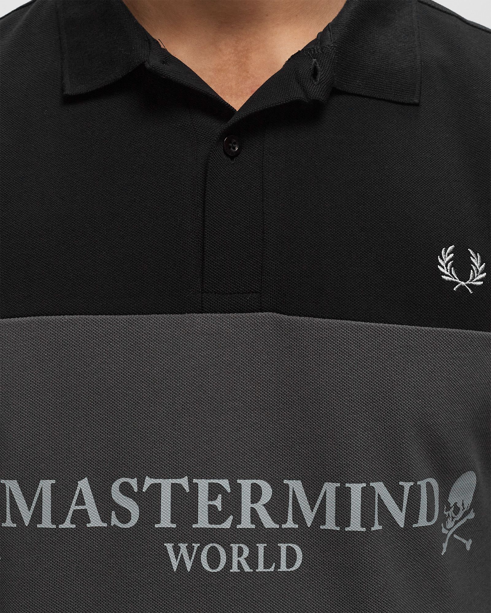 Fred Perry x MASTERMIND CUT AND SAW POLO Black | BSTN Store