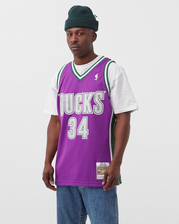 Milwaukee Bucks Ray Allen Purple Men's Authentic Jersey