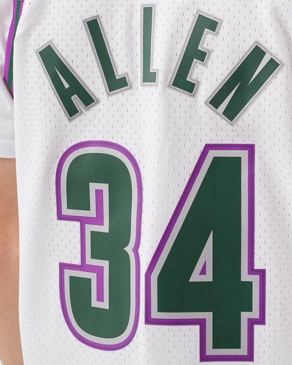 Milwaukee Bucks Hyper Hoops Swingman Jersey - Ray Allen By Mitchell & Ness  - Purple - Mens