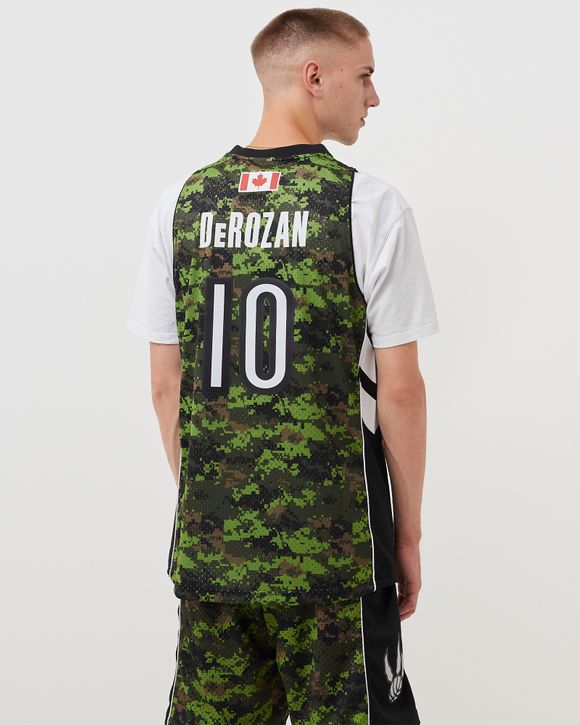 Men's Mitchell & Ness DeMar DeRozan Camo Toronto Raptors Hardwood Classics Swingman Jersey