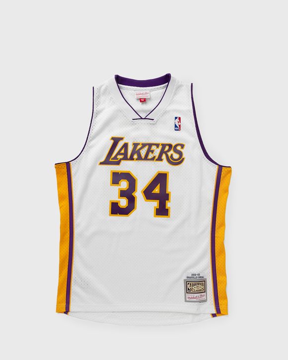 Shaquille O'Neal Los Angeles Lakers Mitchell & Ness White Out Swingman  Jersey