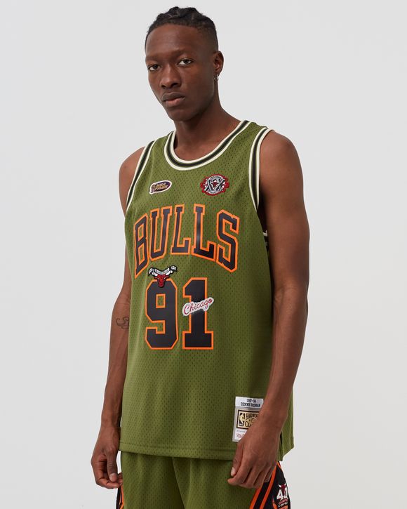 Mitchell & Ness Flight Swingman Dennis Rodman Chicago Bulls 1997-98 Jersey  Green - DARK GREEN