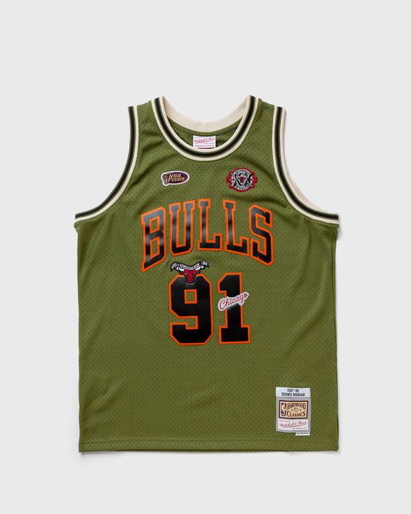 Mitchell & Ness Flight Swingman Dennis Rodman Chicago Bulls 1997-98 Jersey  Green - DARK GREEN
