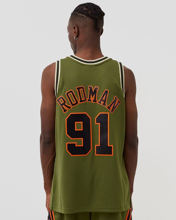 Mitchell & Ness Flight Swingman Dennis Rodman Chicago Bulls 1997-98 Jersey  Green - DARK GREEN