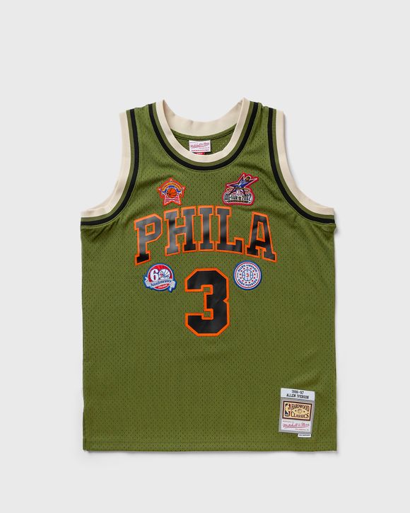 Shop Mitchell & Ness Philadelphia 76ers Allen Iverson 1996-97 Swingman  Jersey SMJY4847-P7696AIVDKGN green