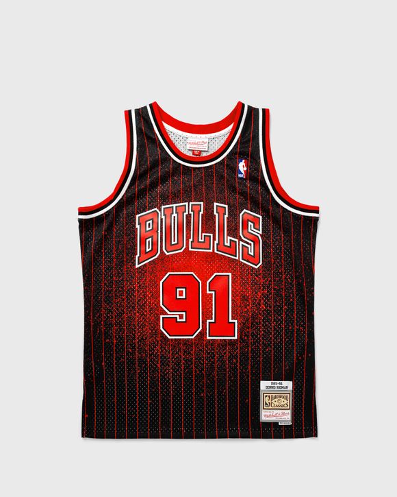 Mitchell & Ness NBA Re-Take Gradient Swingman Short Bulls 1995 Men Sport & Team Shorts Black|Red in size:XXL