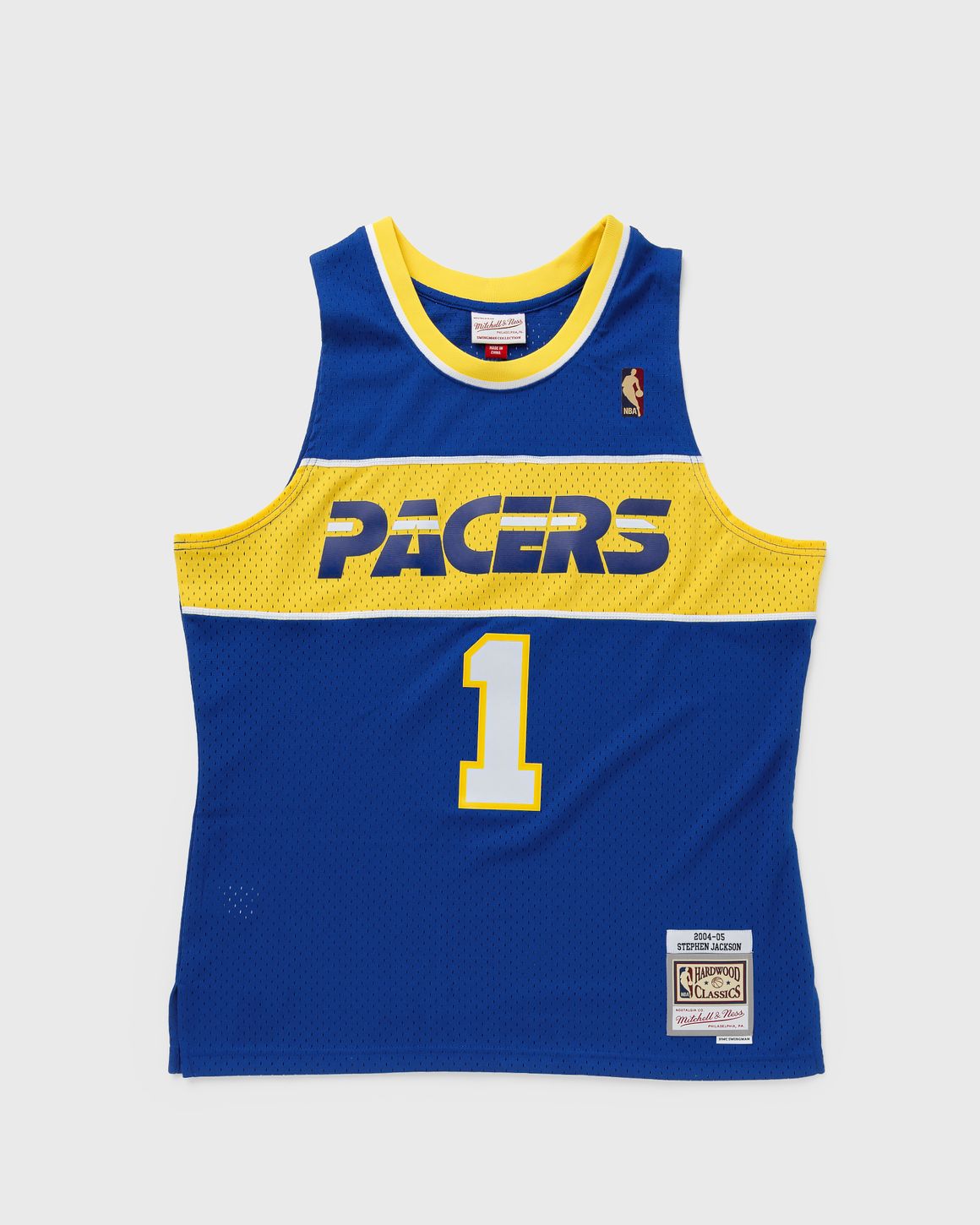 Mitchell Ness NBA SWINGMAN JERSEY INDIANA PACERS HWC 2004 05 STEPHEN JACKSON 1 Blue BSTN Store