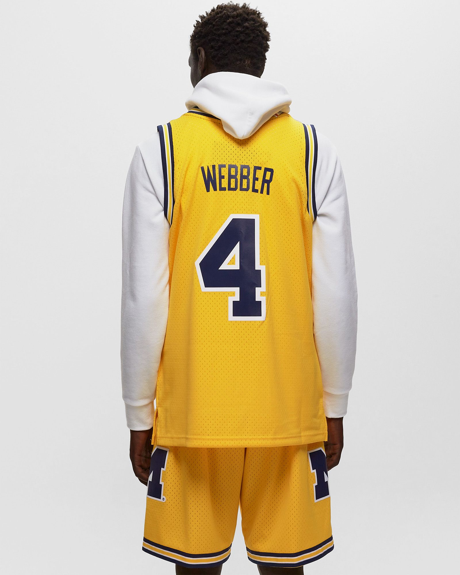 NCAA SWINGMAN JERSEY MICHIGAN WOLVERINES MAIZE 1991-92 CHRIS WEBBER #4