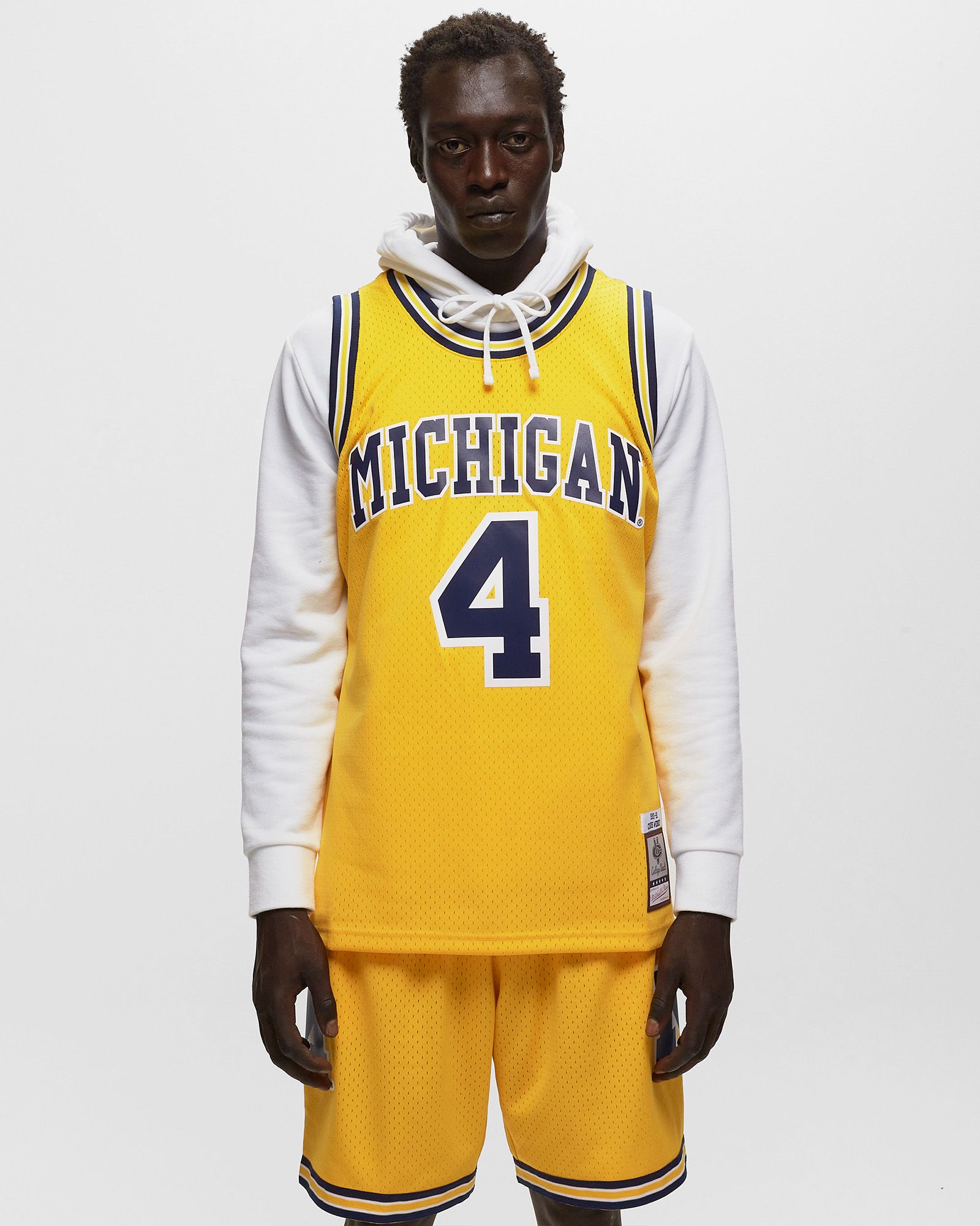 NCAA SWINGMAN JERSEY MICHIGAN WOLVERINES MAIZE 1991-92 CHRIS WEBBER #4