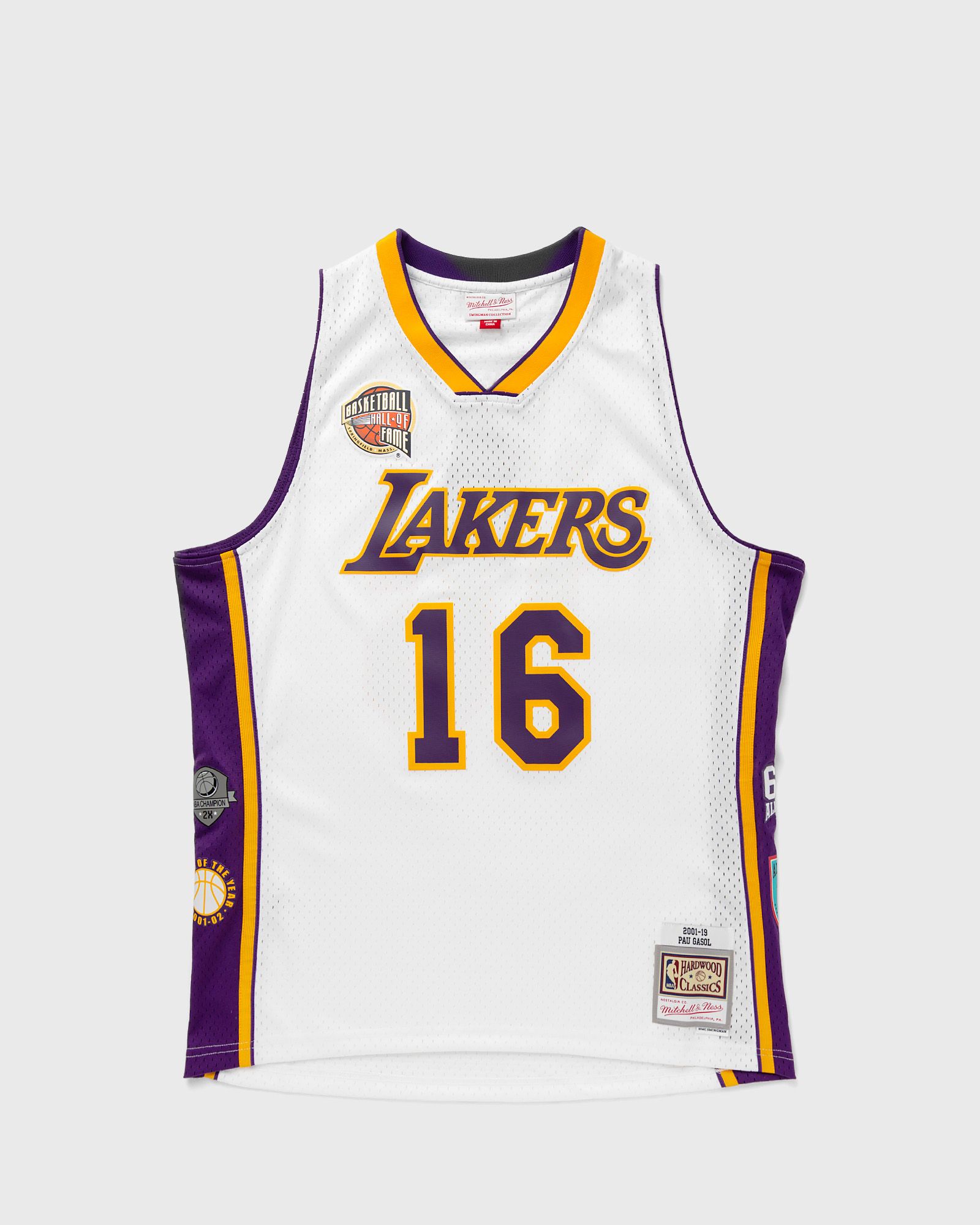 NBA SWINGMAN JERSEY LOS ANGELES LAKERS HALL OF FAME PAU GASOL #16