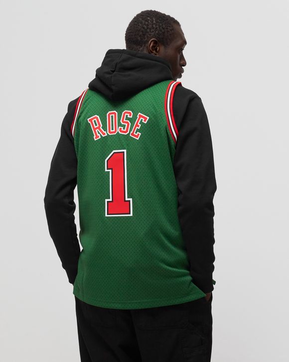 Mitchell & Ness Chicago Bulls #1 Derrick Rose green Swingman Jersey