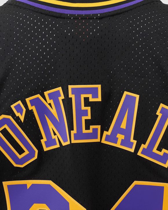 Men's Mitchell & Ness Shaquille O'Neal Black Los Angeles Lakers 1996-97  Hardwood Classics Reload