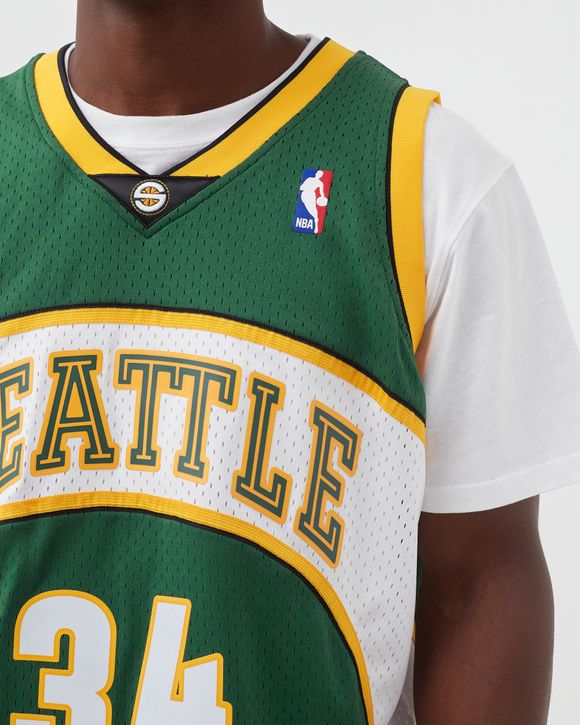 The Seattle SuperSonics 34# Ray Allen Basketball Men's Yellow