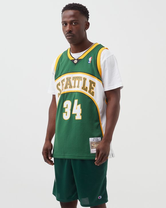 Seattle Supersonics #34 Ray Allen Throwback Jersey Retro