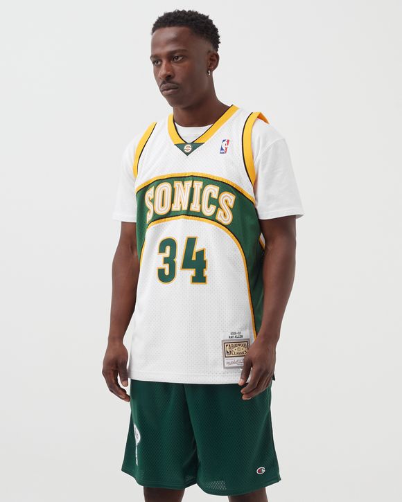 Men's Mitchell & Ness Ray Allen White Seattle SuperSonics 2006-07 Hardwood  Classics Swingman Jersey 