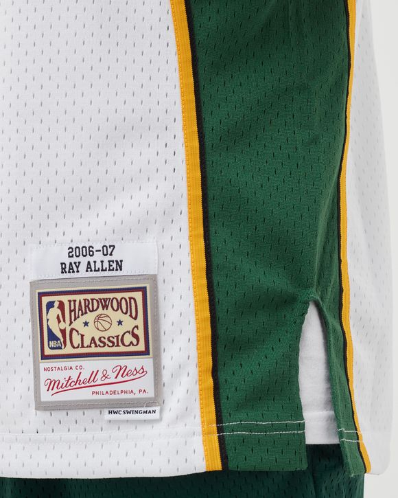 The Seattle SuperSonics 34# Ray Allen Basketball Men's Yellow Jersey - S to  4XL