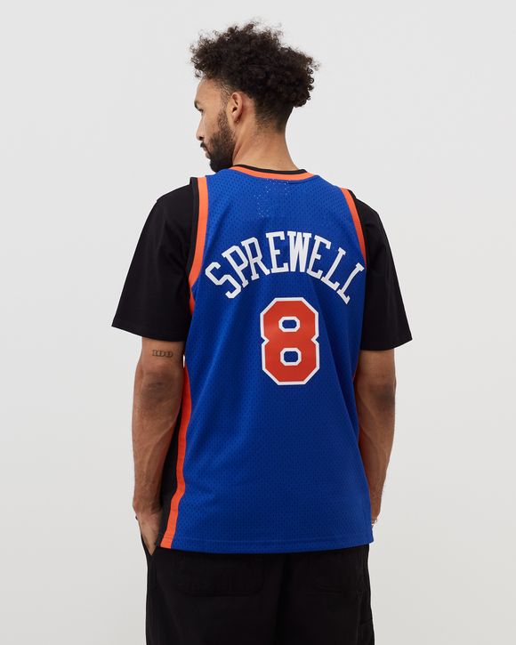 Men's Mitchell & Ness Latrell Sprewell Blue New York Knicks Hardwood  Classics 1998-99 Swingman Jersey