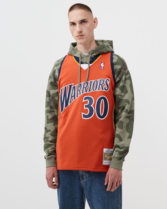 Mitchell and Ness Curry Orange Warriors Swingman Jersey Orange M