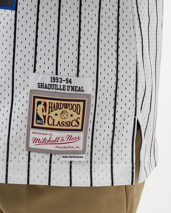 Men's Mitchell & Ness Shaquille O'Neal White Los Angeles Lakers 2002-03 Hardwood Classics Swingman Jersey