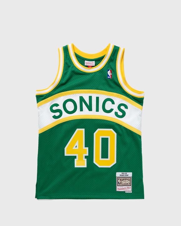 Men's Mitchell & Ness Shawn Kemp White Seattle SuperSonics Hardwood Classics Swingman Jersey