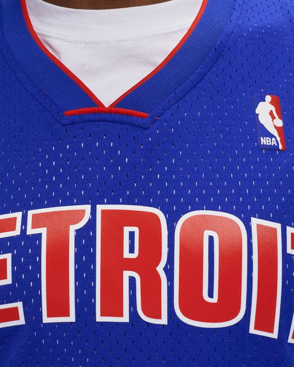 Vintage NBA Detroit Number 3 Wallace Blue and Red Jersey Youth Large