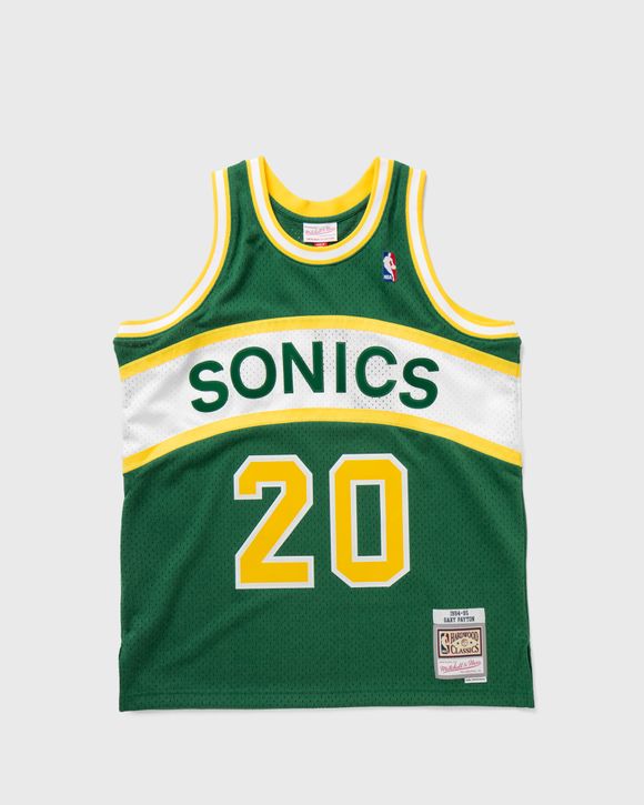 Klassisch Kevin Durant #35 Seattle Sonics Basketball Trikot Genäht Grün 