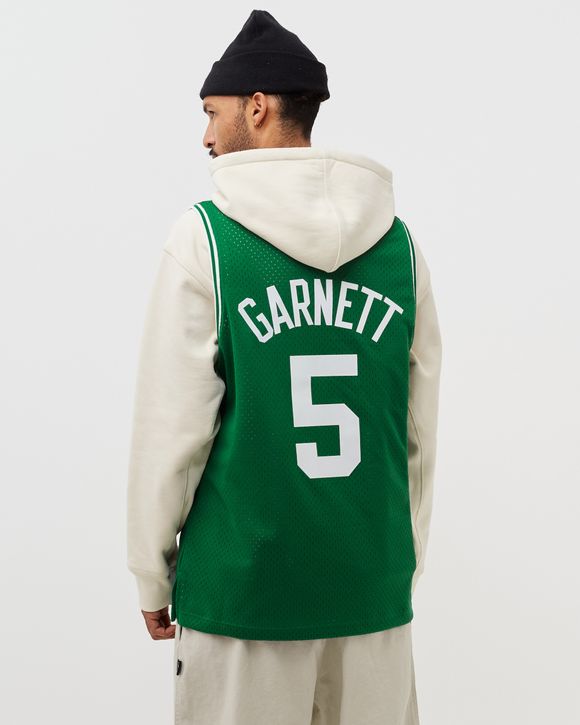 Men's Boston Celtics Kevin Garnett No.5 White Swingman Jersey