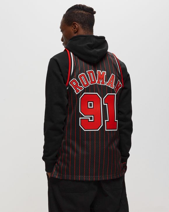 Mitchell & Ness Swingman Chicago Bulls Alternate 1995-96 Dennis Rodman Jersey, Black