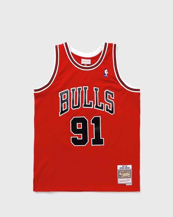 Mitchell & Ness Men's 1996 Chicago Bulls Dennis Rodman #91 Khaki Swingman  Jersey