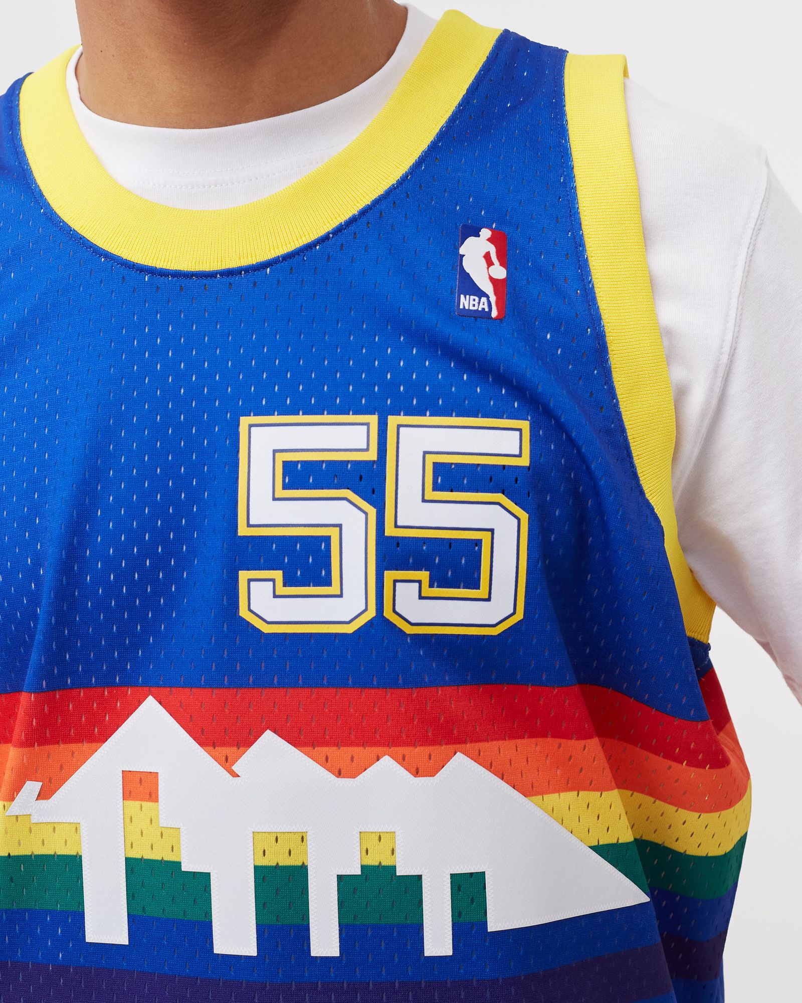 NBA Swingman Jersey Denver Nuggets Road 1991-92 Dikembe Mutombo #55