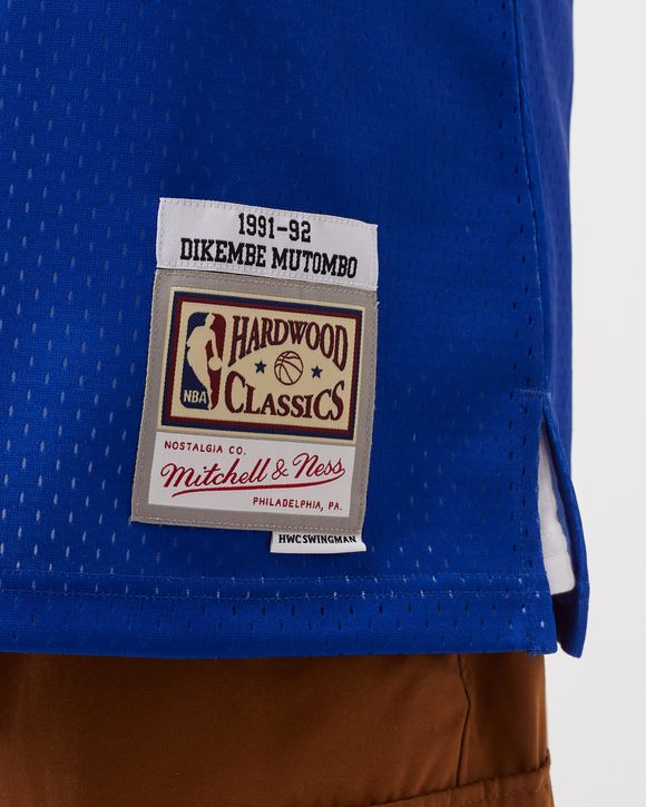 Women's Mitchell & Ness Dikembe Mutombo Royal Denver Nuggets 1991-92  Hardwood Classics Swingman Jersey