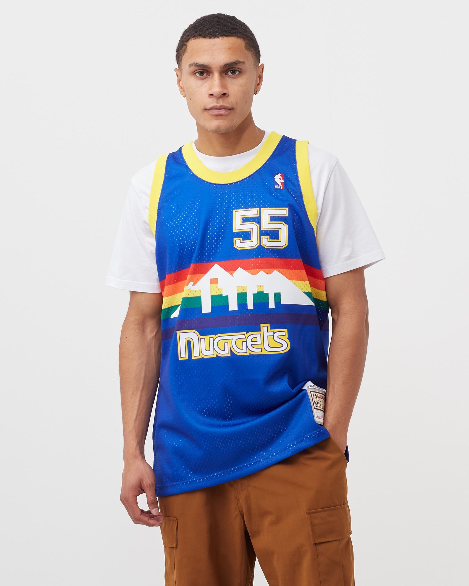 NBA Swingman Jersey Denver Nuggets Road 1991-92 Dikembe Mutombo #55