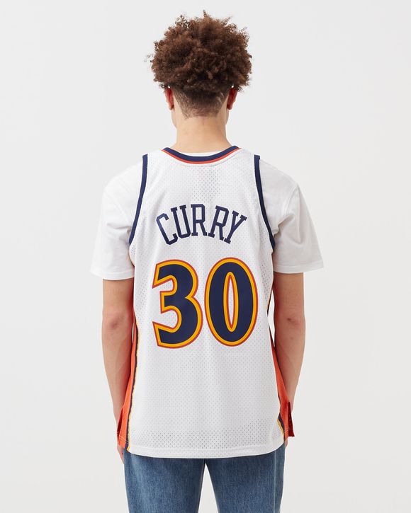 Golden State Warriors 2009 Steph Curry Hardwood Classics Home Swingman  Jersey By Mitchell & Ness - White - Mens