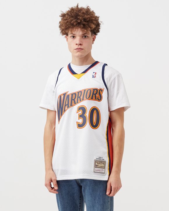 Mitchell & Ness Men's Golden State Warriors Stephen Curry #30 Swingman Jersey, XL, White