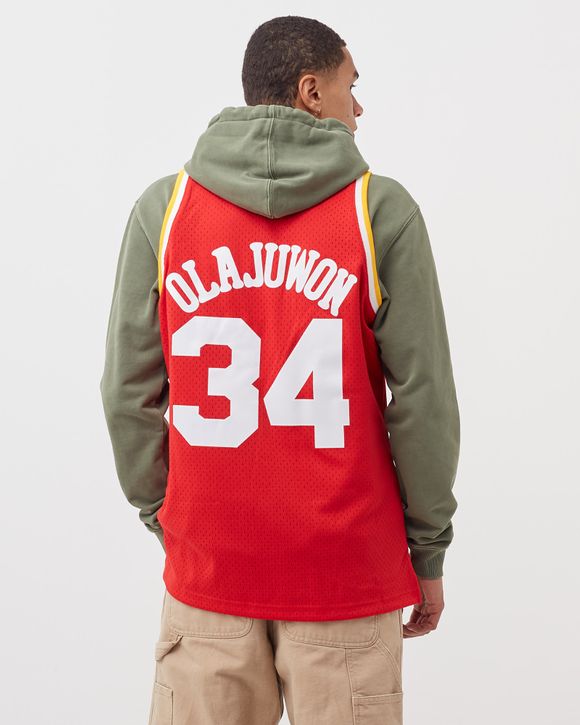 Hakeem Olajuwon Houston Rockets Mitchell & Ness Youth Swingman Throwback Jersey - Red