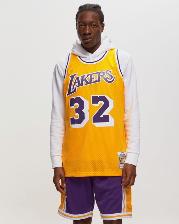 Magic Johnson Los Angeles Lakers Throwback NBA Swingman Jersey