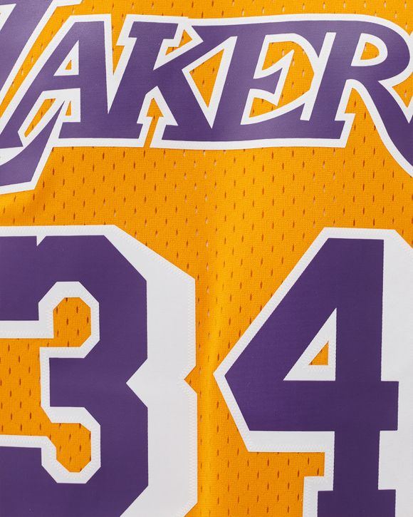 Los Angeles Lakers Mens Jersey Mitchell & Ness #34 Shaquille O'Neal 1999-00  Swingman Purple