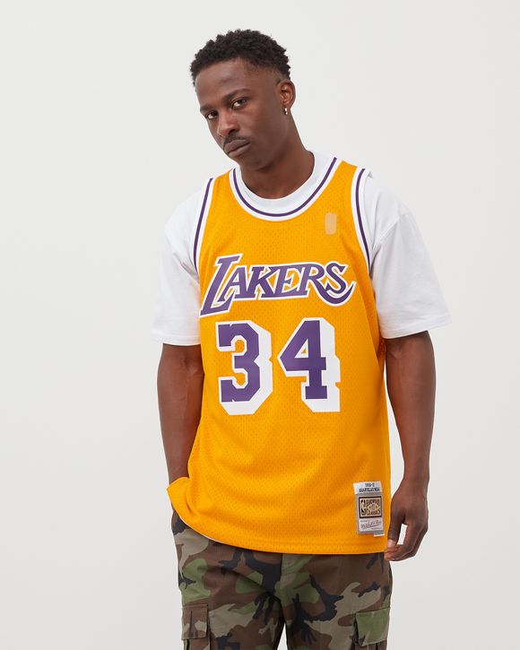 Shaquille O'Neal Men's Los Angeles Lakers Mitchell & Ness Swingman Jersey - Khaki 23 Khaki / S