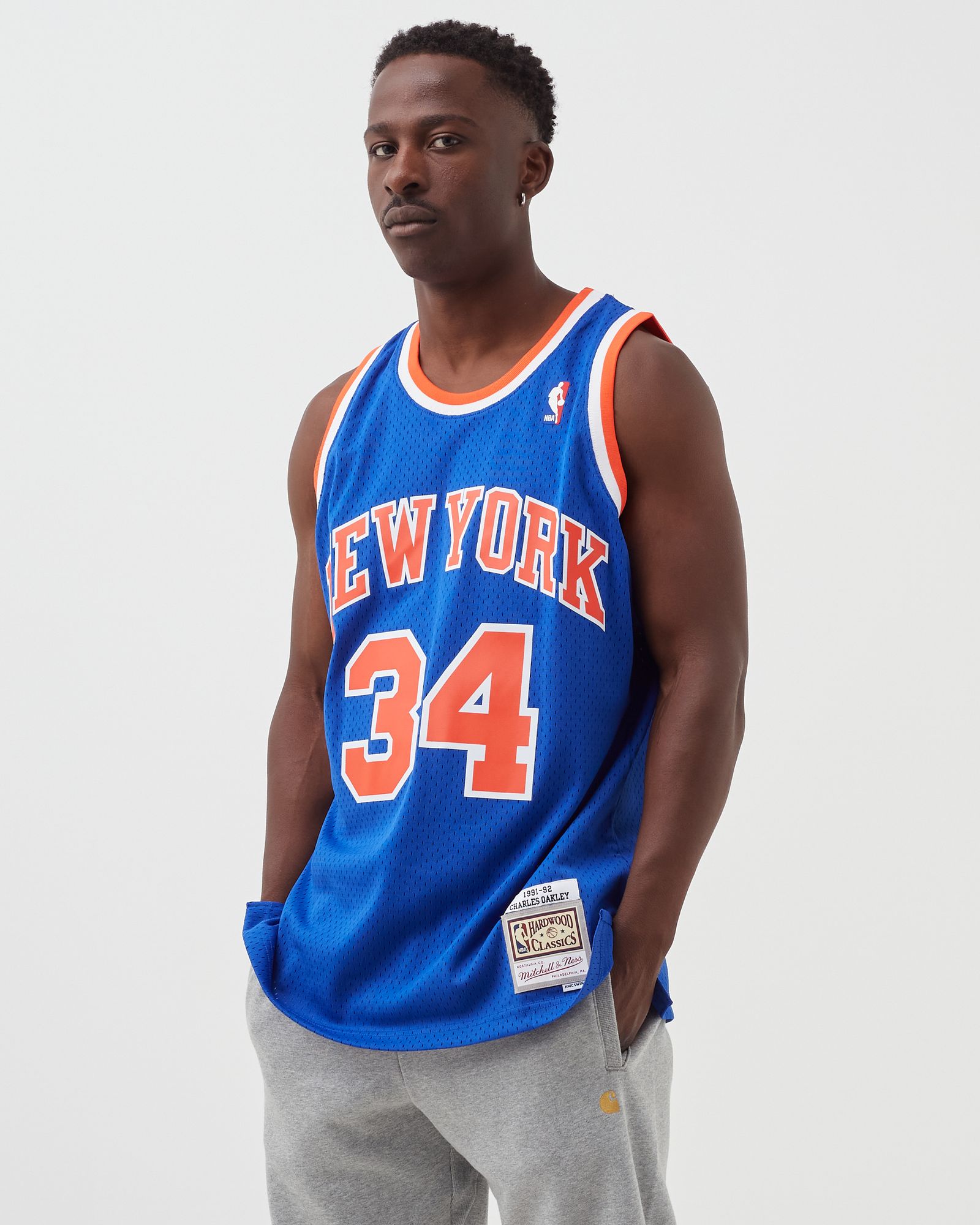 NBA Swingman Jersey New York Knicks Road 1991-92 Charles Oakley #34