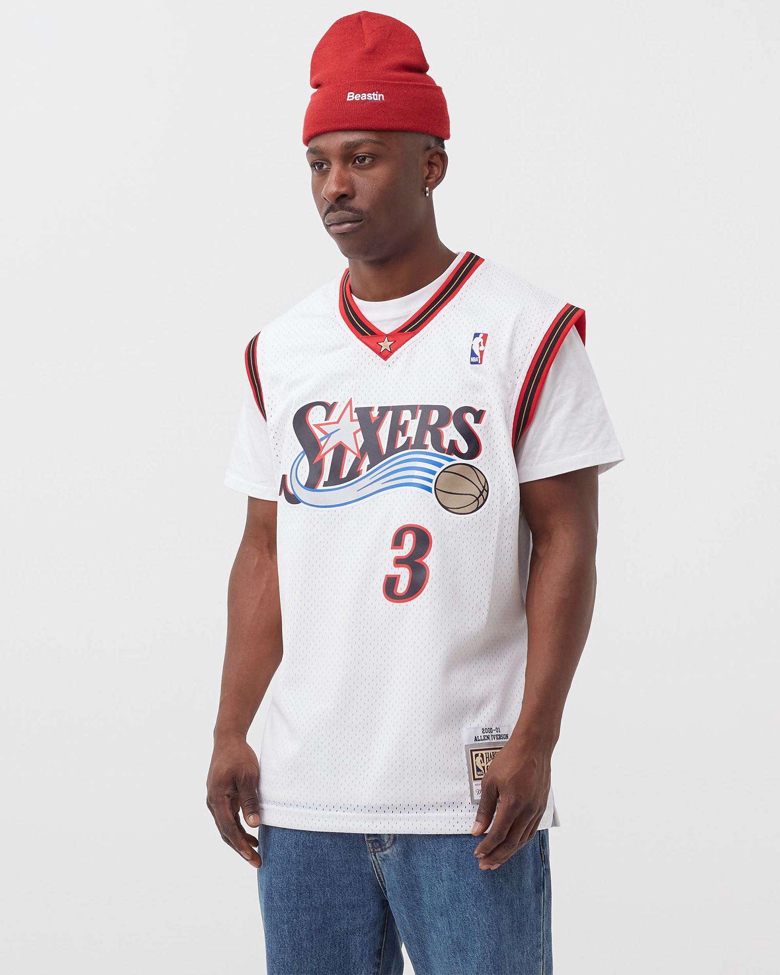 NBA Swingman Jersey Philadelphia 76ers Home 2000-01 Allen Iverson #3
