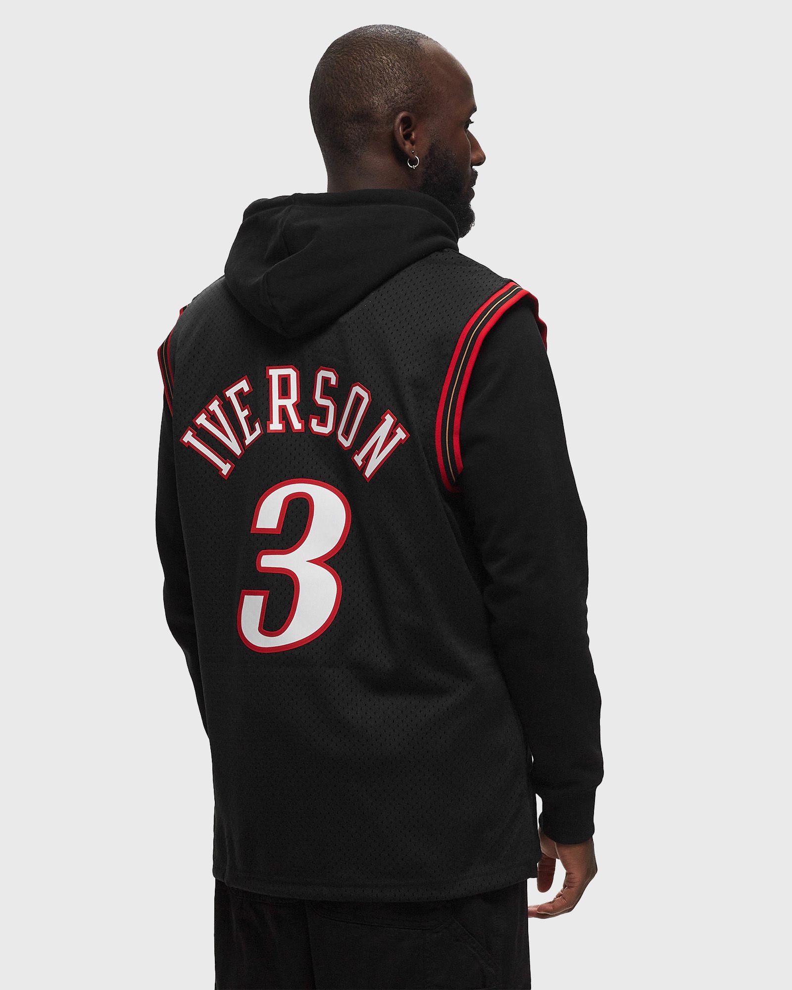 Iverson ジャージ 黒 3 Adidas NBA Sixers Jersey Swingman Iverson #3 Black Mens L