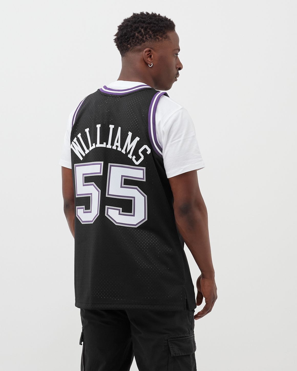 KINGS WILLIAMS 55 ブラックジャージ L Vintage Jason Williams #55 Sacramento Kings Champion Jersey