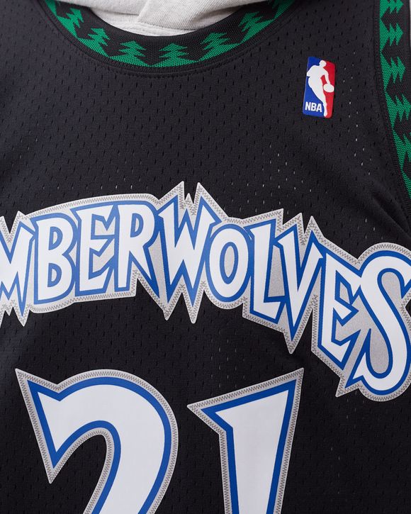 Minnesota Timberwolves 1997-98 Kevin Garnett Mitchell & Ness Swingman Jersey Black Small