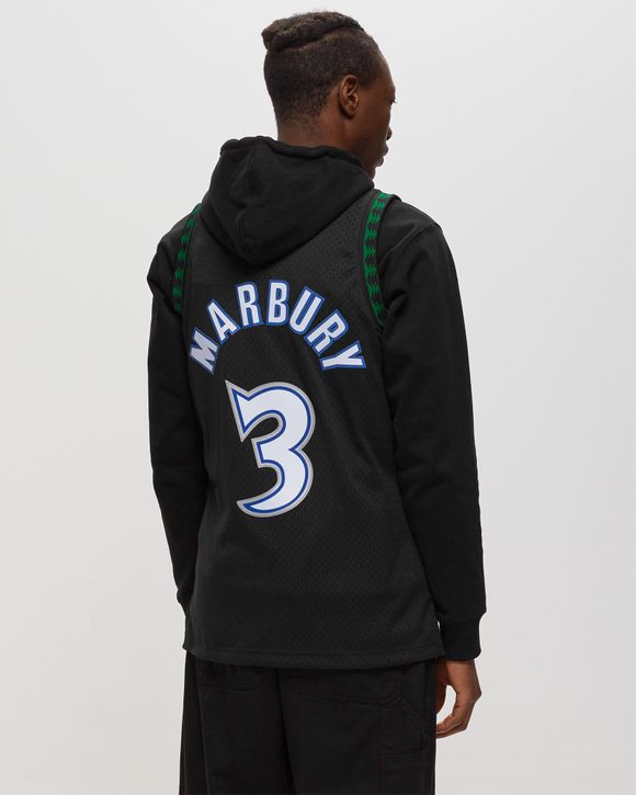 Mitchell & Ness Men's 1997 Minnesota Timberwolves Stephon Marbury #3 Black  Hardwood Classics Swingman Jersey