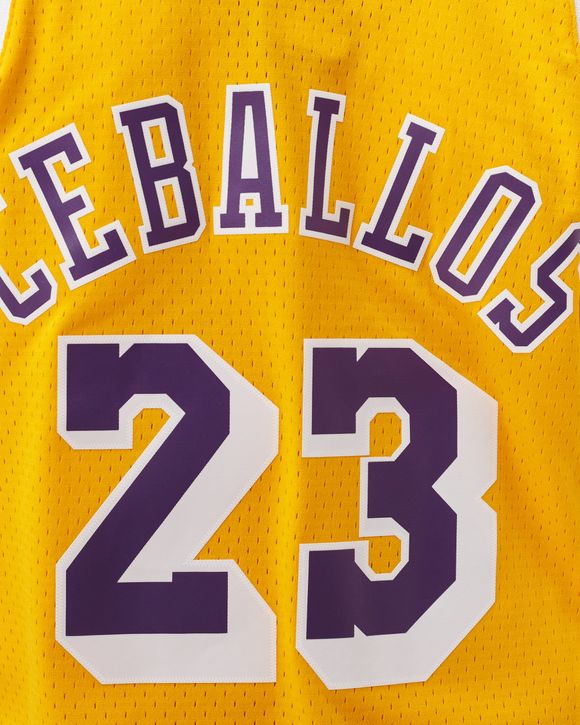 Mitchell & Ness NBA Swingman Jersey Los Angeles Lakers Hall of Fame Pau Gasol #16 Men Jerseys Yellow in Size:S