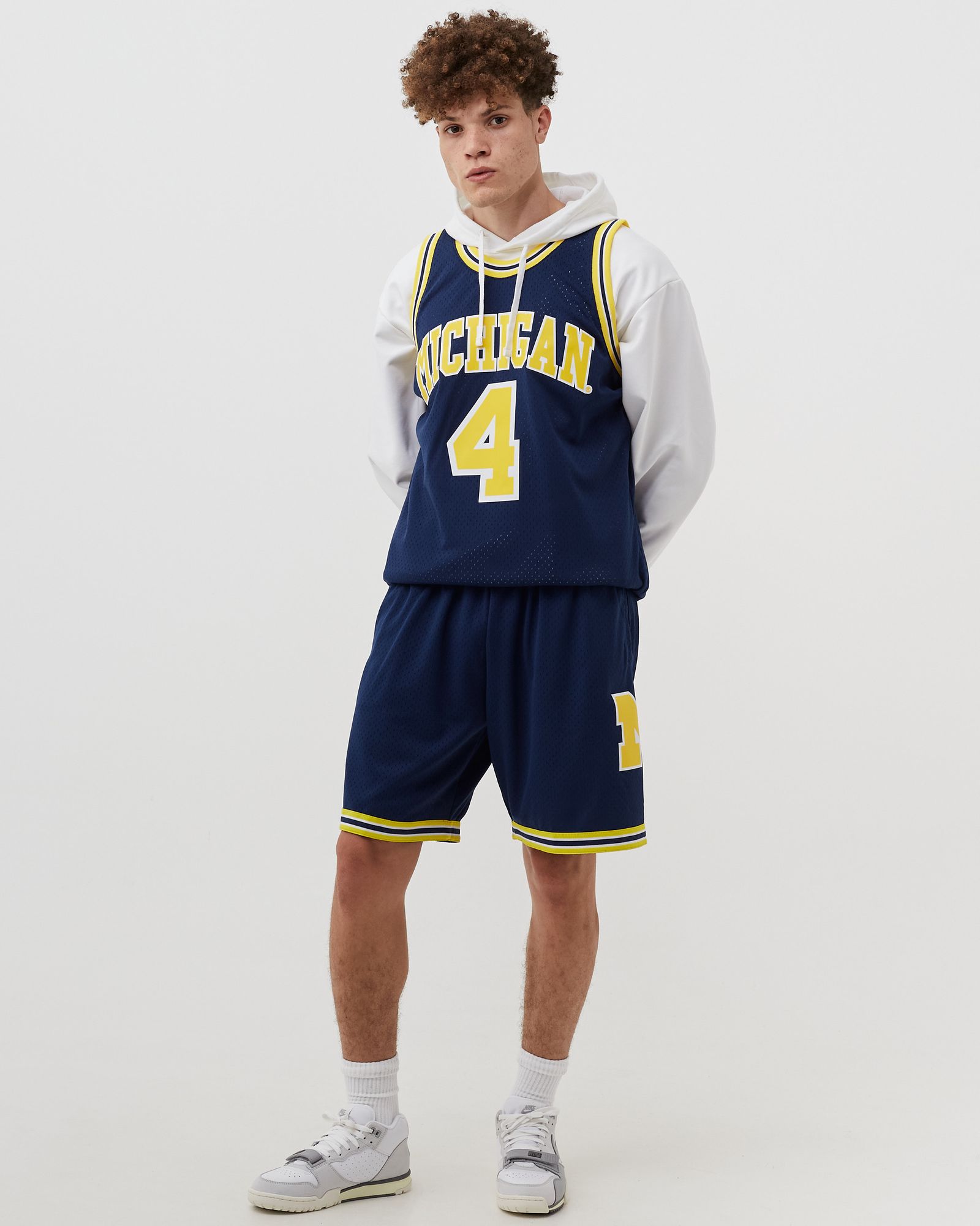 NCAA SWINGMAN SHORTS UNIVERSITY OF MICHIGAN ROAD 1991-92